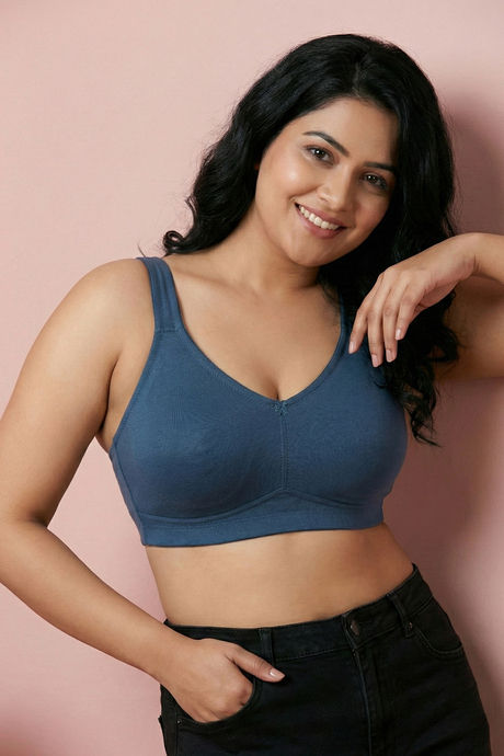 Zivame True Curv Double Layered Non Wired Full Coverage Super Support Bra - Real Teal — image 5